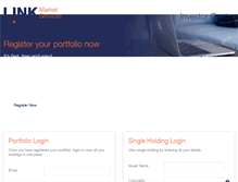 Tablet Screenshot of investorcentre.linkmarketservices.co.nz